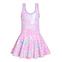 Girls One Piece Rainbow Unicorn Swimsuit Stars