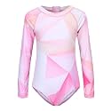 Girls One Piece Rash Guard Long Sleeve Swimsuits for Girls UPF 50+ Sun Protection Bathing Suits 3-16 Years