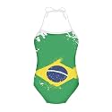 Girls One Piece Swimsuit Beach Bathing Suit Toddler Floral Halter Straps Swimwear for 1-10 Years
