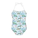 Girls One Piece Swimsuit Beach Bathing Suit Toddler Floral Halter Straps Swimwear for 1-10 Years