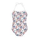 Girls One Piece Swimsuit Beach Bathing Suit Toddler Floral Halter Straps Swimwear for 1-10 Years