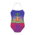 Girls One Piece Swimsuit Beach Bathing Suit Toddler Floral Halter Straps Swimwear for 1-10 Years