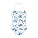 Girls One Piece Swimsuit Beach Bathing Suit Toddler Floral Halter Straps Swimwear for 1-10 Years