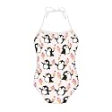 Girls One Piece Swimsuit Beach Bathing Suit Toddler Floral Halter Straps Swimwear for 1-10 Years