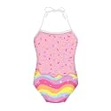 Girls One Piece Swimsuit Beach Bathing Suit Toddler Floral Halter Straps Swimwear for 1-10 Years