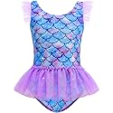 Girls One Piece Swimsuit Cute Princess Bathing Suits Beach Swimwears