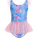 Girls One Piece Swimsuit Cute Princess Bathing Suits Beach Swimwears