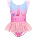 Girls One Piece Swimsuit Cute Princess Bathing Suits Beach Swimwears