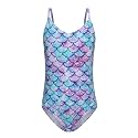 Girls One Piece Swimsuits Mermaid Bathing Suits Summer Swimsuit 2-14 Years
