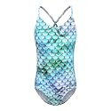 Girls One Piece Swimsuits Mermaid Bathing Suits Summer Swimsuit 2-14 Years