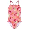 Girls One Piece Swimsuits Summer UPF 50+ Quick Dry Beach Bathing Suit Cross Shoulder Strap Swimwear 2-10 Years