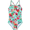 Girls One Piece Swimsuits Summer UPF 50+ Quick Dry Beach Bathing Suit Cross Shoulder Strap Swimwear 2-10 Years
