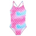 Girls One Piece Swimsuits Summer UPF 50+ Quick Dry Beach Bathing Suit Cross Shoulder Strap Swimwear 2-10 Years