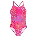Girls One Piece Swimsuits Summer UPF 50+ Quick Dry Beach Bathing Suit Cross Shoulder Strap Swimwear 2-10 Years