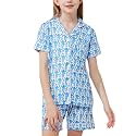 Girls Pajamas Sets, Kids Monkey Button Down Sleepover Loungewear