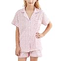 Girls Pajamas Sets, Kids Monkey Button Down Sleepover Loungewear