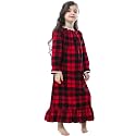 Girls Princess NightgownWinter Long Sleeve Flannel Nightdress