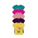 Girls Printed Cotton Half Sleeve Regular Fit
