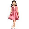 Girls Printed Knee Length Fit and Flare
