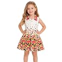 Girls Printed Knee Length Fit and Flare