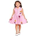Girls Printed Knee Length Fit and Flare