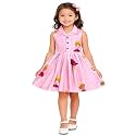Girls Printed Knee Length Fit and Flare