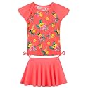 Girls Rash Guard 2 Pieces Bathing Suit UPF50+ Swimsuit with Swimming Skirt Swimwear 2-14Y
