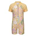 Girls Rash Guard Swimsuits One Piece Bathing Suits for Girls UPF 50+ Sun Protection Short Sleeve Sunsuits Zipper