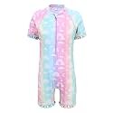 Girls Rash Guard Swimsuits One Piece Bathing Suits for Girls UPF 50+ Sun Protection Short Sleeve Sunsuits Zipper