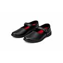 Girls School Shoes Black Leather Adjustable Buckle