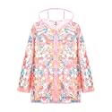 Girls Sequin Raincoat Waterproof Reusable Hooded Outwear Rain Jacket