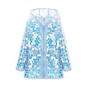 Girls Sequin Raincoat Waterproof Reusable Hooded Outwear Rain Jacket