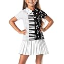 Girls Short Sleeve Golf Shirt 3 Button Up Lapel Collar Tennis Shirts Quick Dry Uniform Athletic Tank Tops for 5-14Y