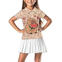 Girls Short Sleeve Golf Shirt 3 Button Up Lapel Collar Tennis Shirts Quick Dry Uniform Athletic Tank Tops for 5-14Y