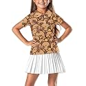 Girls Short Sleeve Golf Shirt 3 Button Up Lapel Collar Tennis Shirts Quick Dry Uniform Athletic Tank Tops for 5-14Y