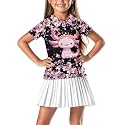 Girls Short Sleeve Golf Shirt 3 Button Up Lapel Collar Tennis Shirts Quick Dry Uniform Athletic Tank Tops for 5-14Y