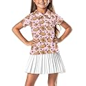 Girls Short Sleeve Golf Shirt 3 Button Up Lapel Collar Tennis Shirts Quick Dry Uniform Athletic Tank Tops for 5-14Y