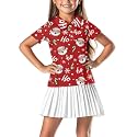 Girls Short Sleeve Golf Shirt 3 Button Up Lapel Collar Tennis Shirts Quick Dry Uniform Athletic Tank Tops for 5-14Y