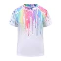 Girls Short Sleeve Rash Guard Swim Shirt Girls Sun Protection Swimsuits Quick Dry Surf Tops Bathing Suits for Girls
