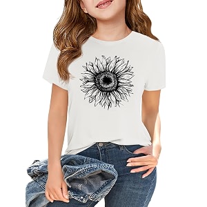 Girls Short Sleeve T Shirts Kids Summer