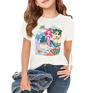 Girls Short Sleeve T Shirts Kids Summer