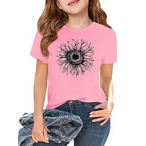 Girls Short Sleeve T Shirts Kids Summer