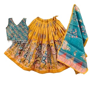 Girls Simar Soft Silk New Traditional Printed
