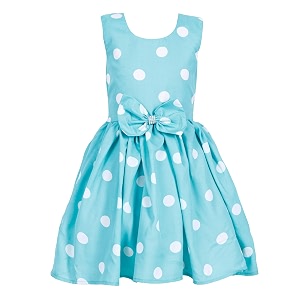 Girls Skater Printed Poly Crepe Dress