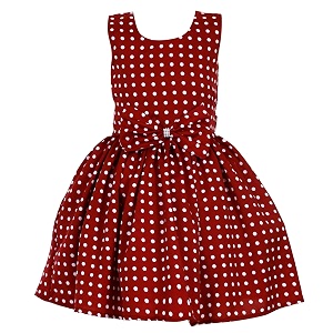 Girls Skater Printed Poly Crepe Dress