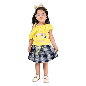 Girls Skirt with Top combo set
