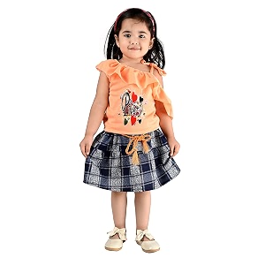 Girls Skirt with Top combo set