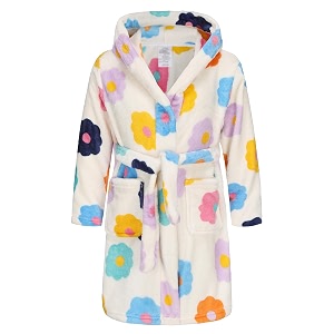 Girls Soft Fleece Robes Plush Hooded Bathrobes