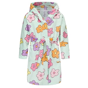 Girls Soft Fleece Robes Plush Hooded Bathrobes