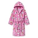 Girls Soft Fleece Robes Plush Hooded Bathrobes